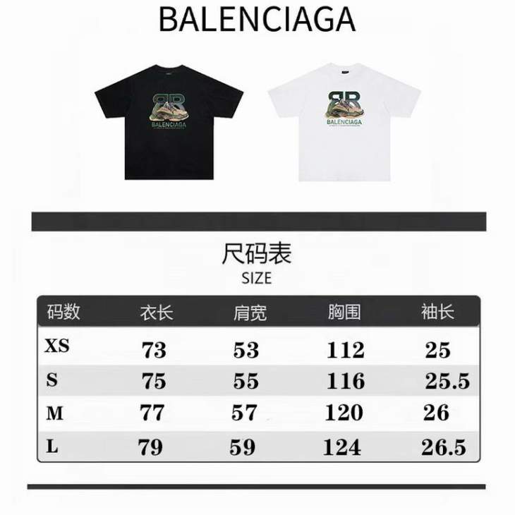 Picture of Balenciaga T Shirts Short _SKUBalenciagaS-XXLfstB01821428